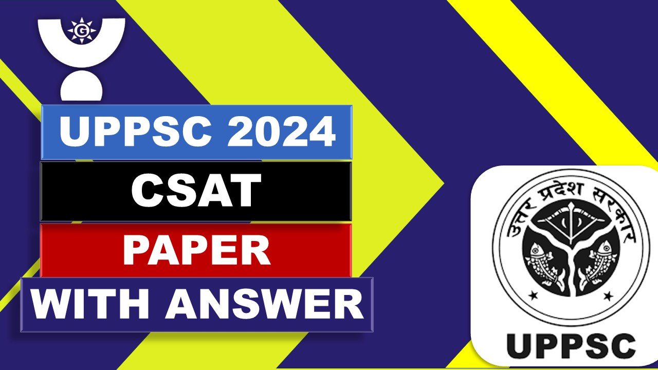 UPPSC 2024 Prelims CSAT Paper With Answer